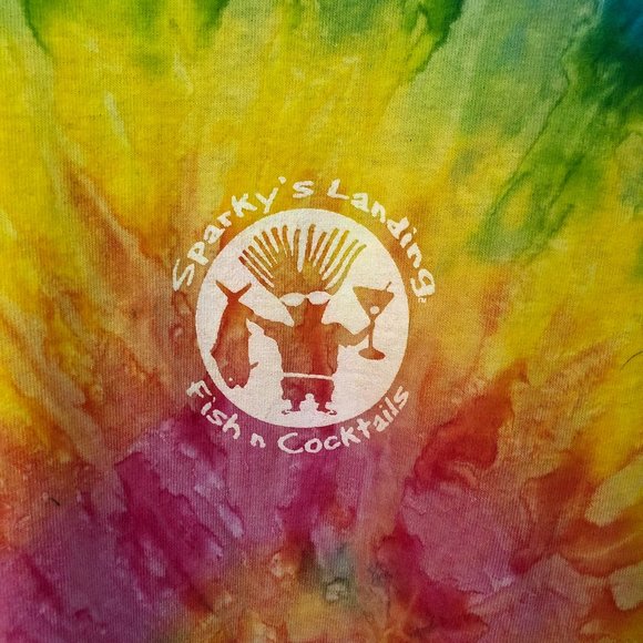 COLORTONE • Sparky's Landing Marathon Florida Keys Tie Dye Tee Short Sleeve L - Picture 5 of 10